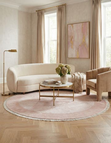 6' 9 x 6' 9 Hand Knotted Darya Wool Round Rug
