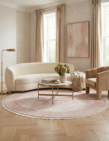 6' 9 x 6' 9 Hand Knotted Darya Wool Round Rug