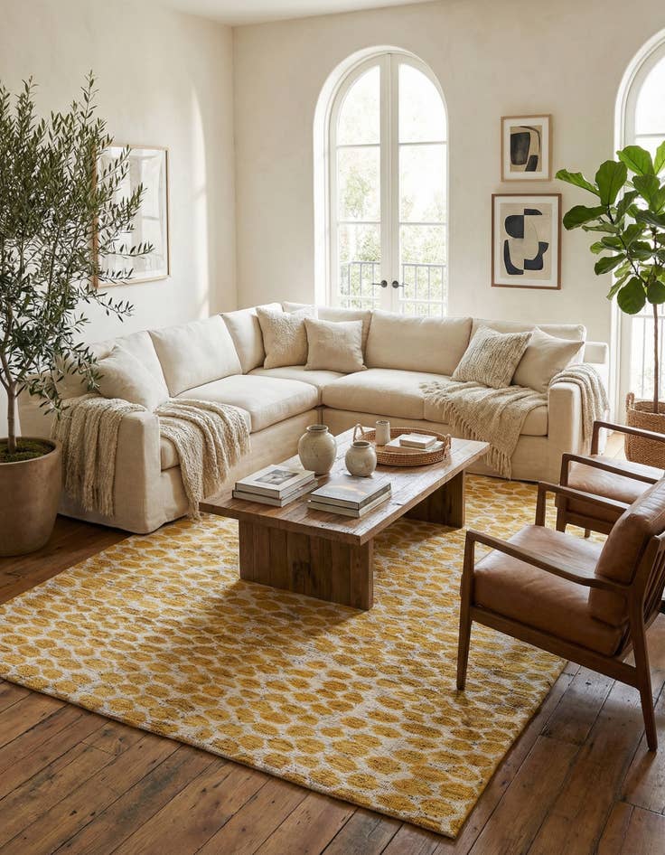 Detail image of 6' x 9' 1  Hand Knotted Moroccan Wool Rug