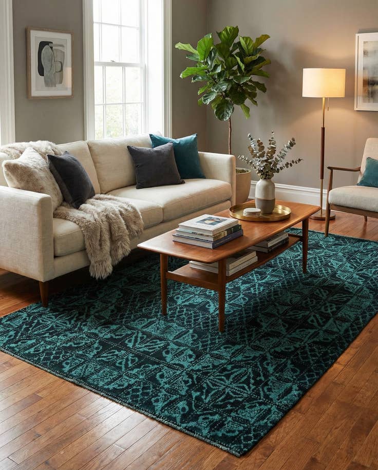 Detail image of 5' x 8' Hand Knotted Darya Rug