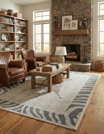 Gray and Ivory Savannah Rug