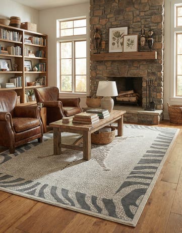 Gray and Ivory Savannah Rug