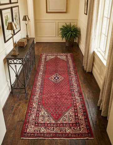 3' 7 x 10' Hand Knotted Botemir Persian Wool Runner Rug
