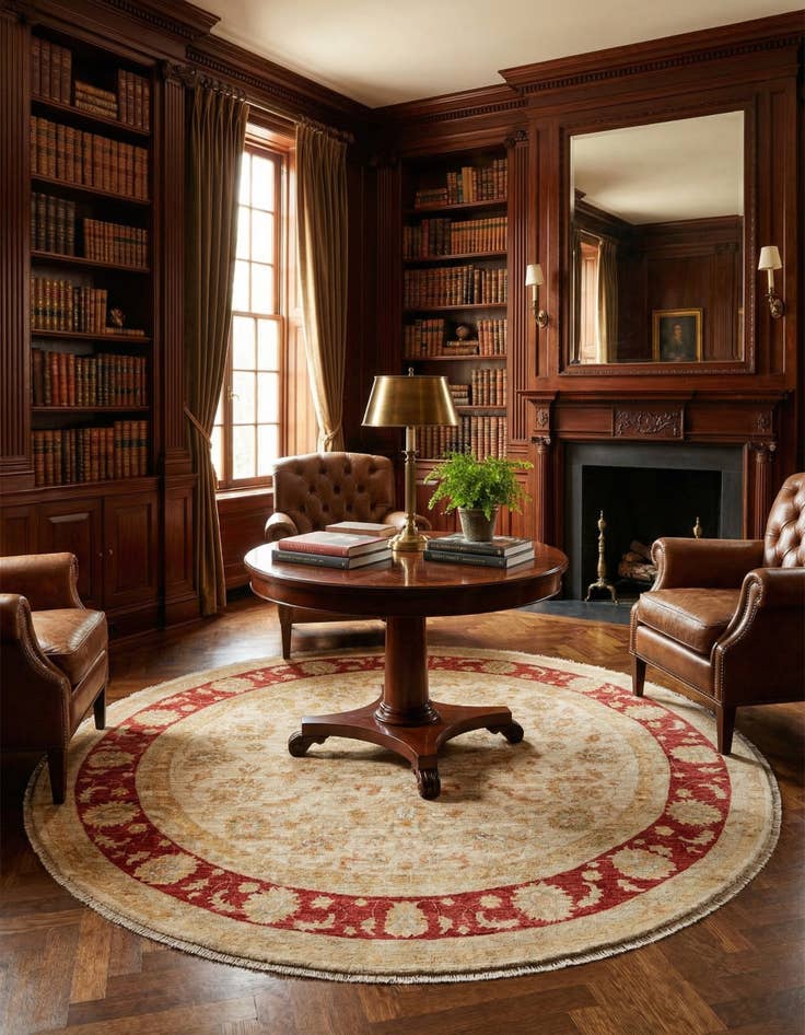 Detail image of 8' 2 x 8' 4 Kaizar Wool Round Rug