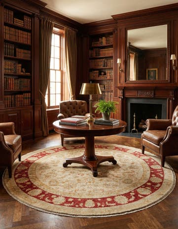 8' 2 x 8' 4 Kaizar Wool Round Rug