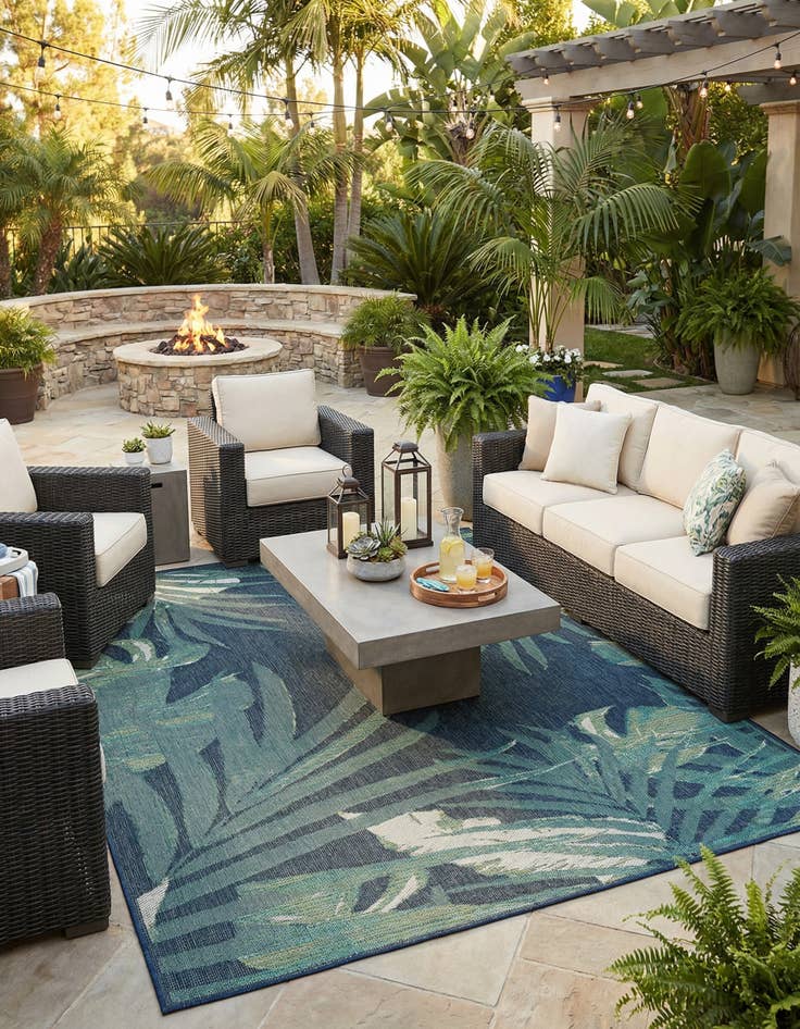 Detail image of 7' 10 x 10'  Washable Baja Indoor / Outdoor Rug