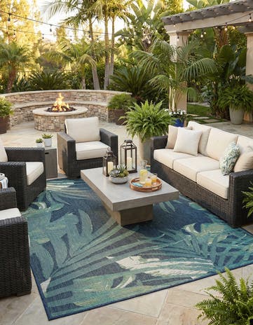 7' 10 x 10' Easy-Clean Baja Indoor / Outdoor Rug