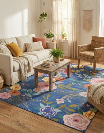 Blue Blossom Rug
