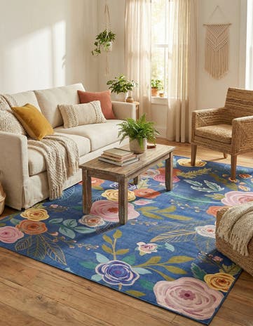 Blue Blossom Rug