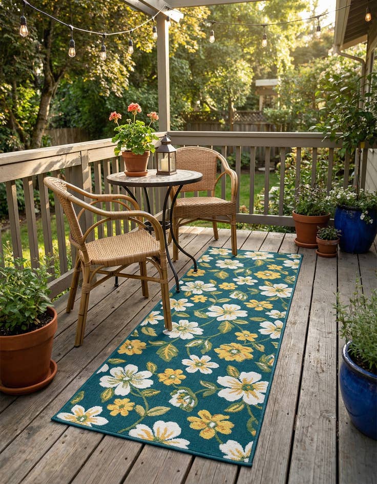 Detail image of 2' x 5'  Washable Baja Indoor / Outdoor Runner Rug