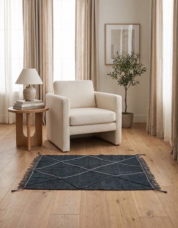3' 5 x 5' Hand Woven Kilim Modern Wool Rug