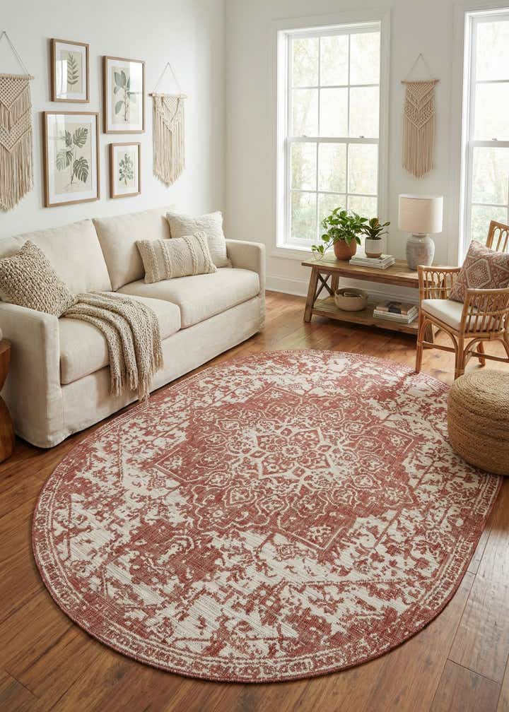 7' 10 x 10' Easy-Clean Jill Zarin Dubai Indoor / Outdoor Oval Rug