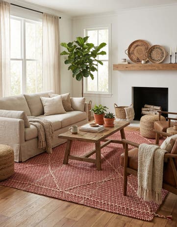 5' 6 x 7' 3 Hand Knotted Moroccan Wool Rug