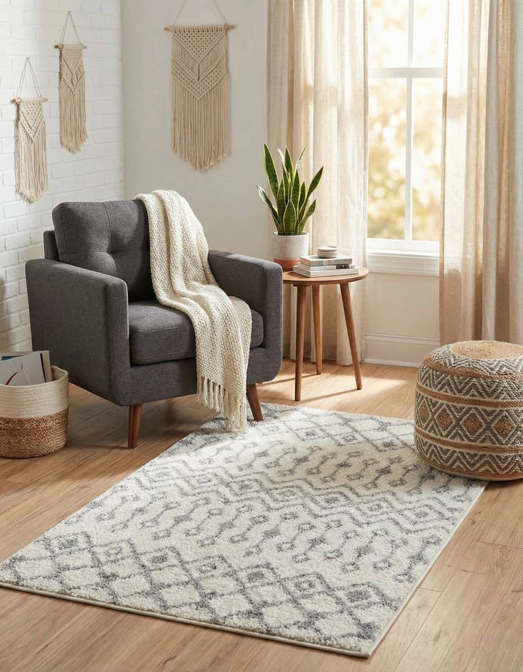 Detail image of  2' x 3' Moroccan Trellis Rug