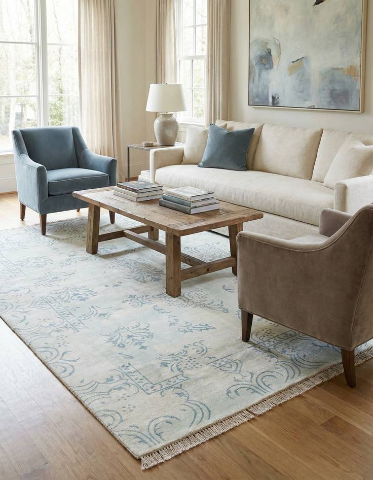 Detail image of 5' 5 x 8'  Hand Knotted Darya Wool Rug