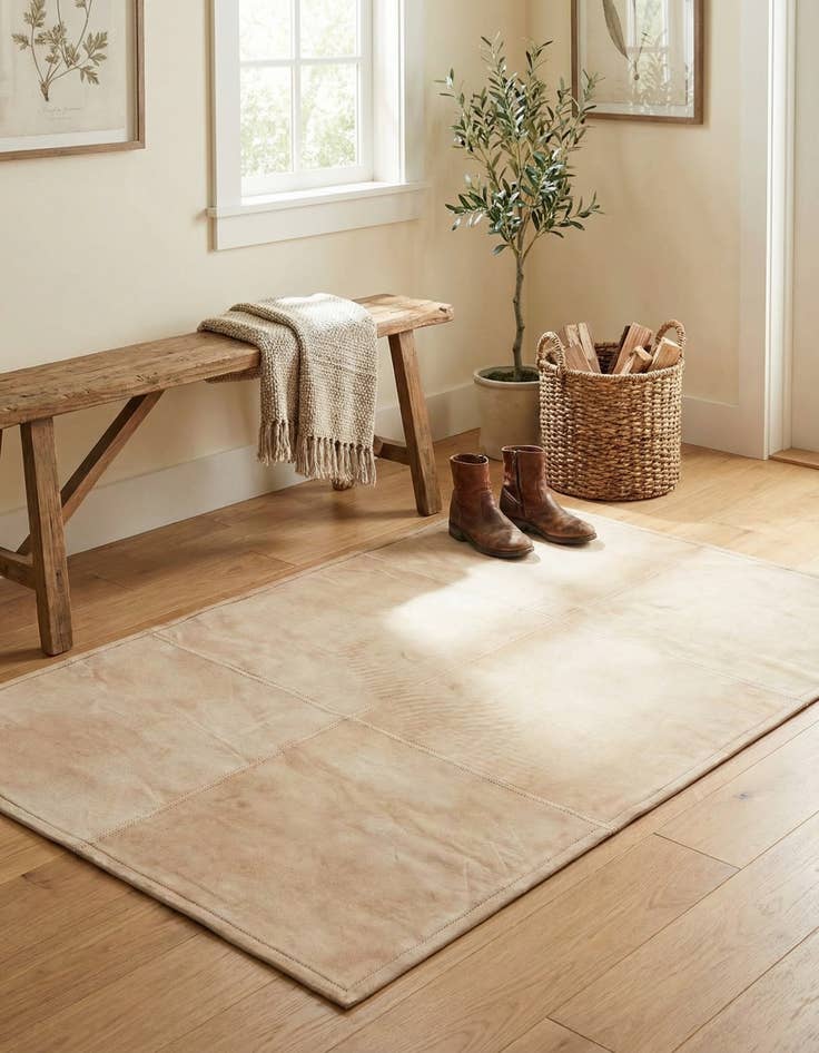 Detail image of 2' x 3' Cowhide Leather Rug