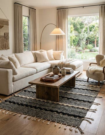 6' 7 x 9' 9 Hand Knotted Moroccan Wool Rug