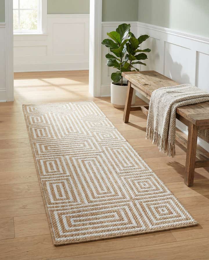 2' x 6' Easy-Clean Modern Indoor / Outdoor Runner Rug