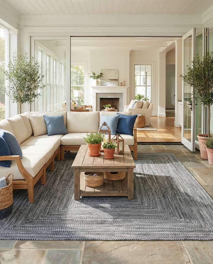 9' x 12' Easy-Clean Eco Verse Washable Indoor / Outdoor Rug