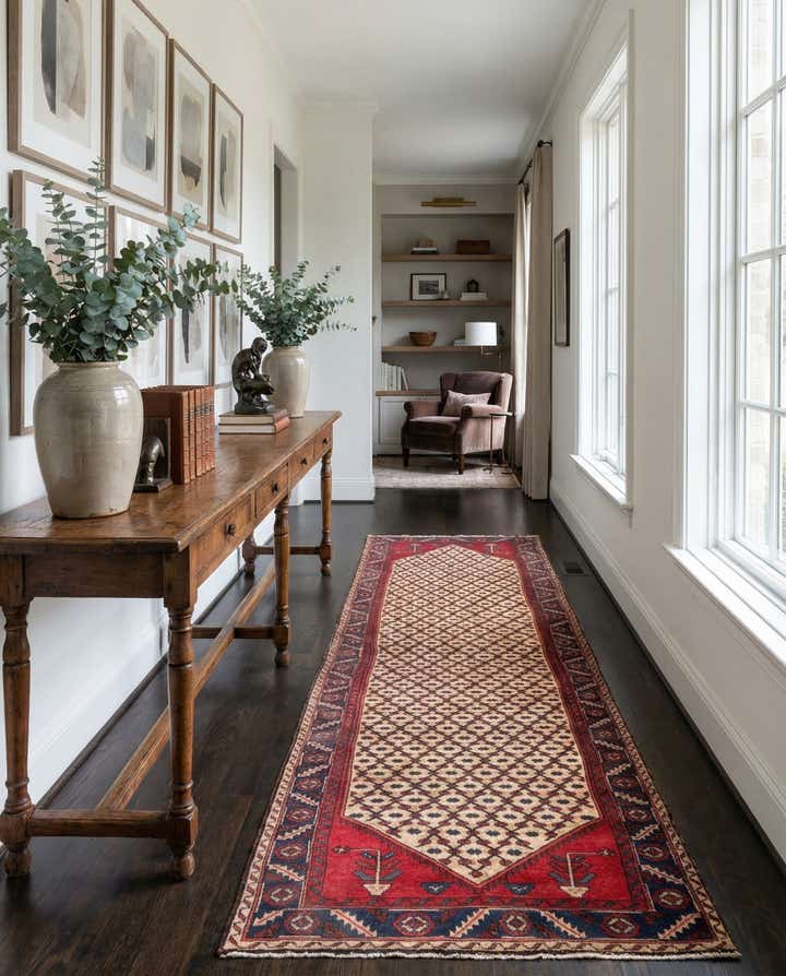 3' 9 x 13' 5 Hamedan Runner Rug