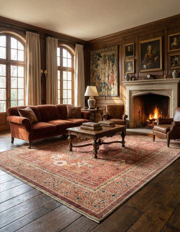 8' 2 x 10' 9 Hand Knotted Mamluk Ziegler Rug