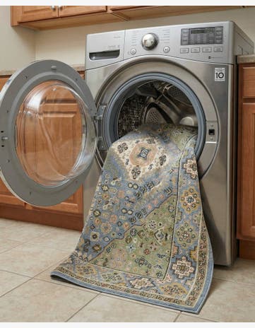 Light Blue Kamala Washable Rug