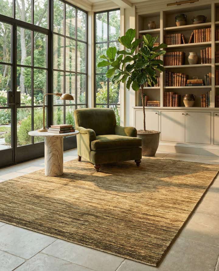 6' 8 x 9' 6 Hand Knotted Khotan Ziegler Rug