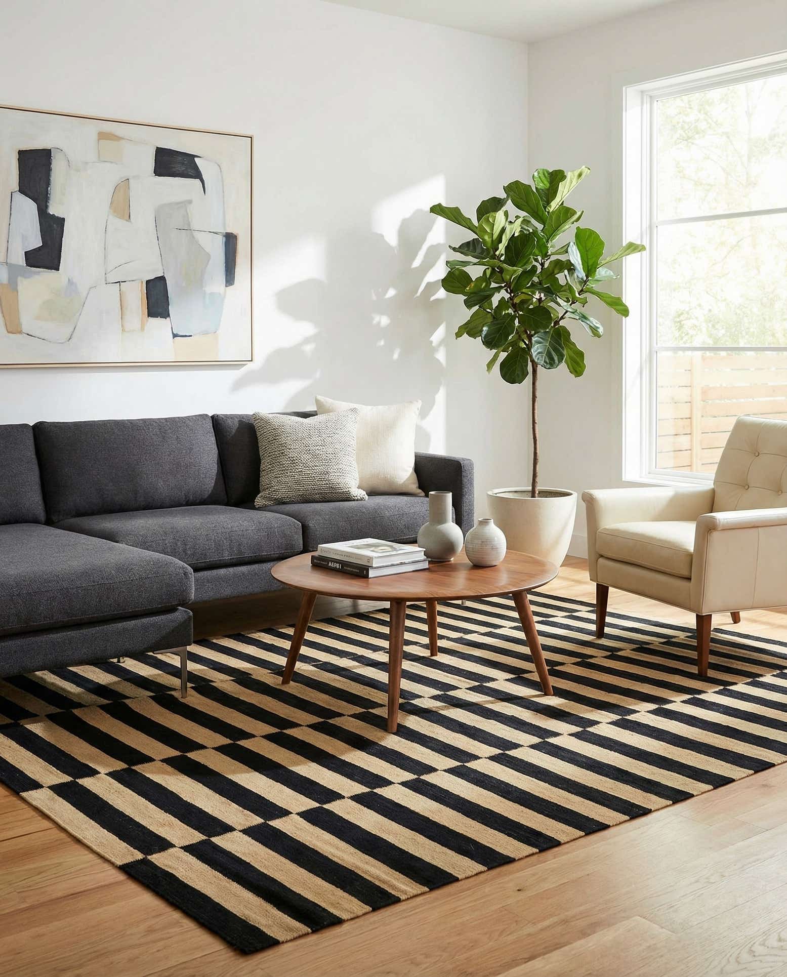 5' 9 x 7' 9 Hand Woven Kilim Modern Wool Rug