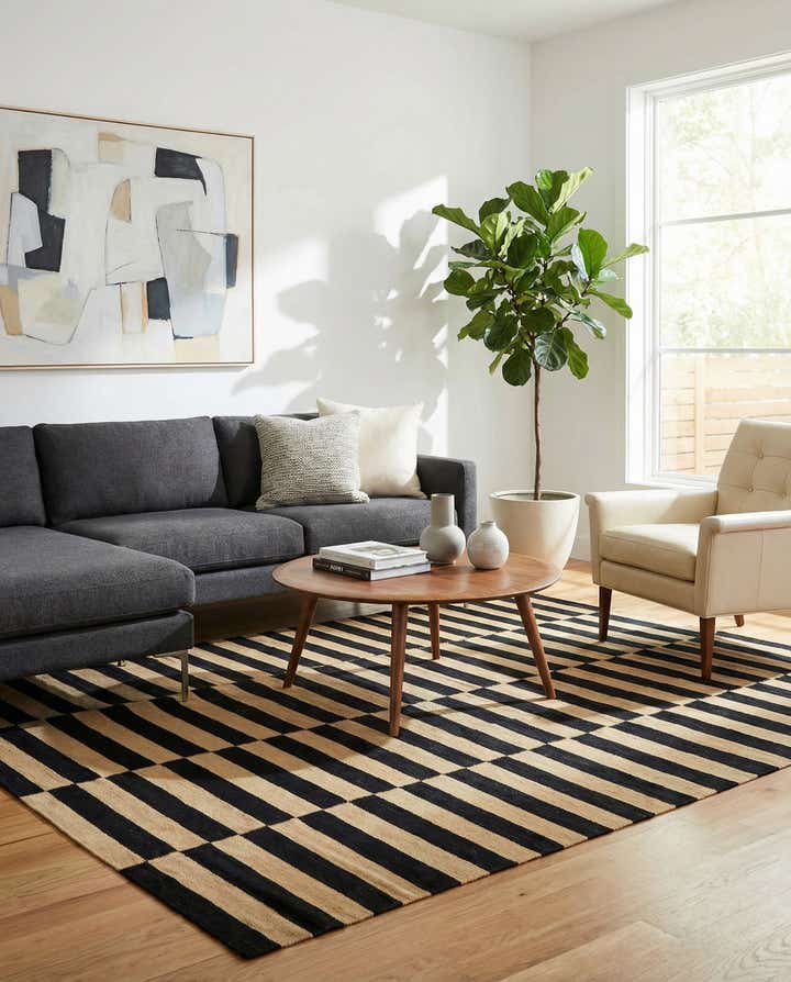 5' 9 x 7' 9 Hand Woven Kilim Modern Wool Rug