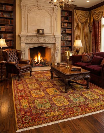 8' x 11' 1 Tabriz Wool Rug