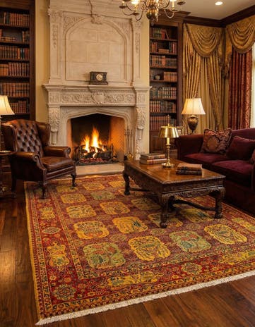 8' x 11' 1 Tabriz Wool Rug