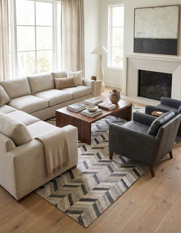 5' 4 x 8' 1 Cowhide Rug