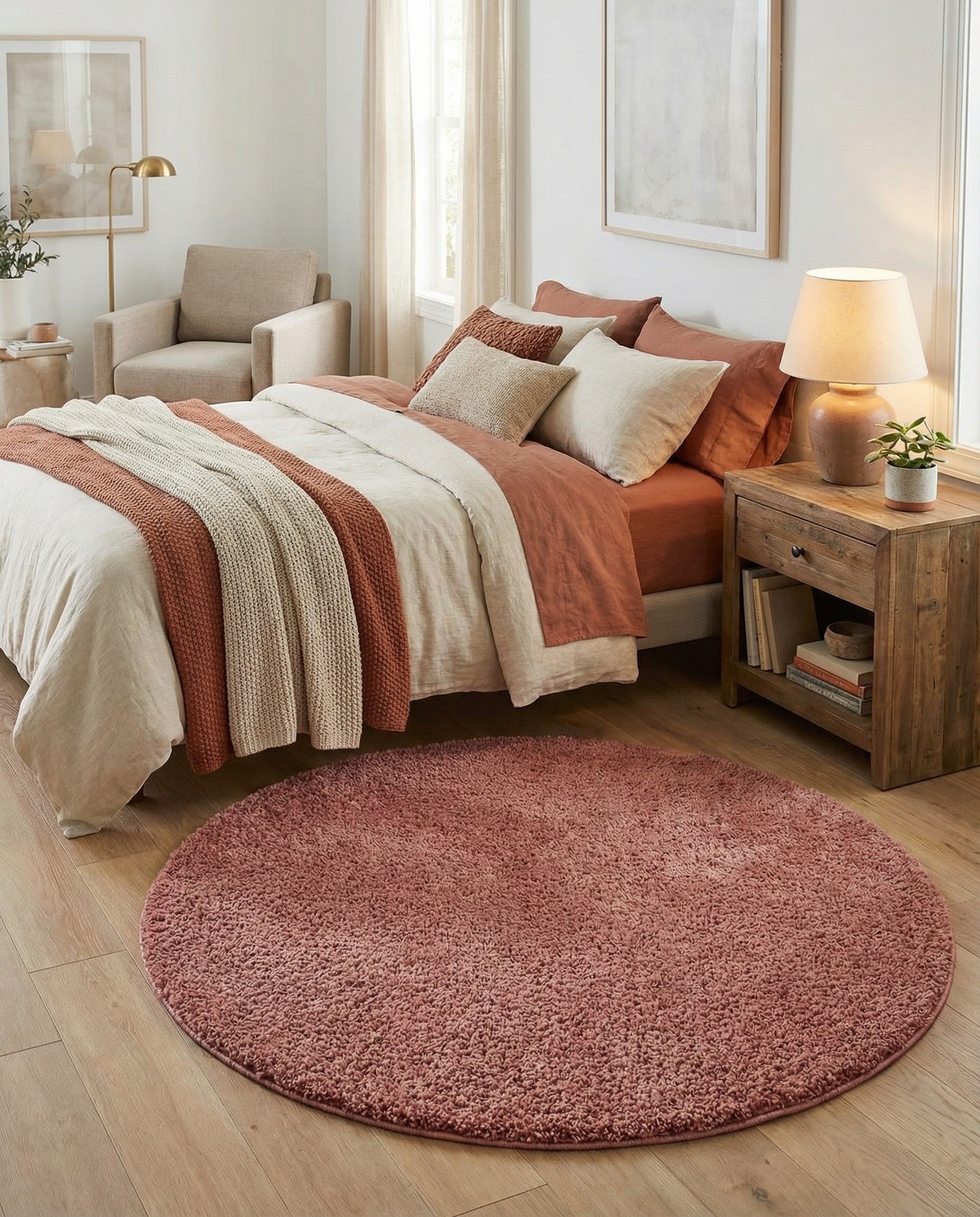  5' 3 x 5' 3 Jill Zarin Shaggy Chic Round Rug