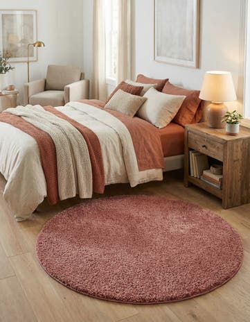 5' 3 x 5' 3 Jill Zarin Shaggy Chic Round Rug