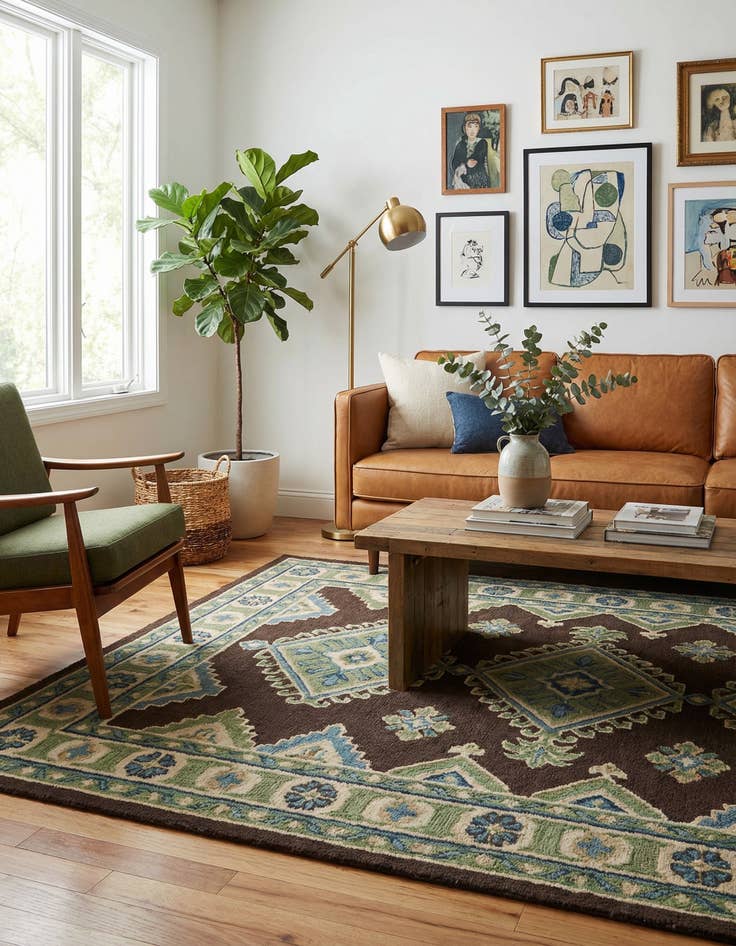 Detail image of 5' 1 x 8' Luna Wool Rug