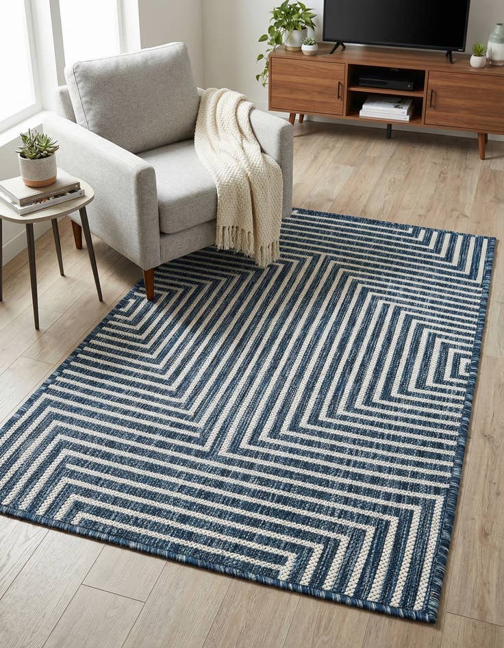 Detail image of  2' x 3'  Washable Modern Indoor / Outdoor Rug
