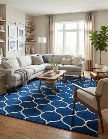 7' 10 x 11' Lattice Frieze Rug