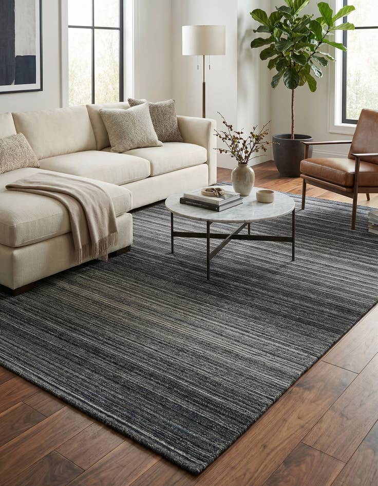 Detail image of 5' 8 x 8'  Hand Knotted Darya Wool Rug