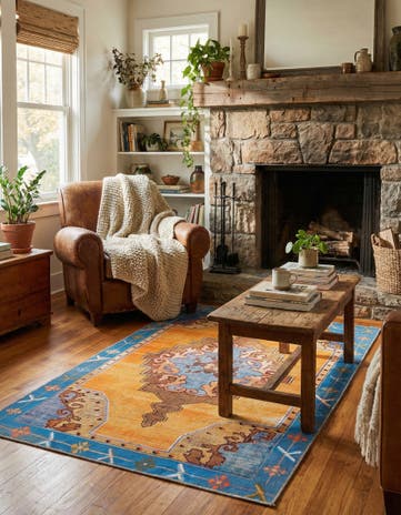 3' 6 x 5' 6 Washable Timeless Rug