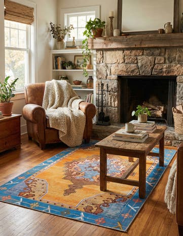 3' 6 x 5' 6 Washable Timeless Rug