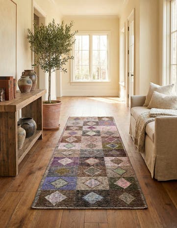4' 6 x 14' 5 Hand Knotted Moroccan Wool Runner Rug