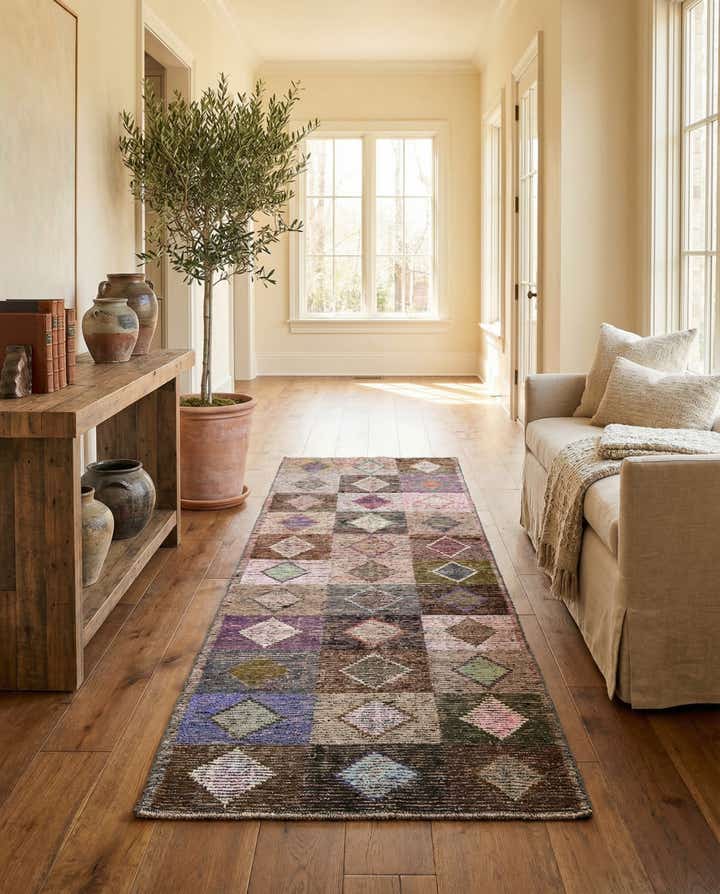 4' 6 x 14' 5 Hand Knotted Moroccan Wool Runner Rug