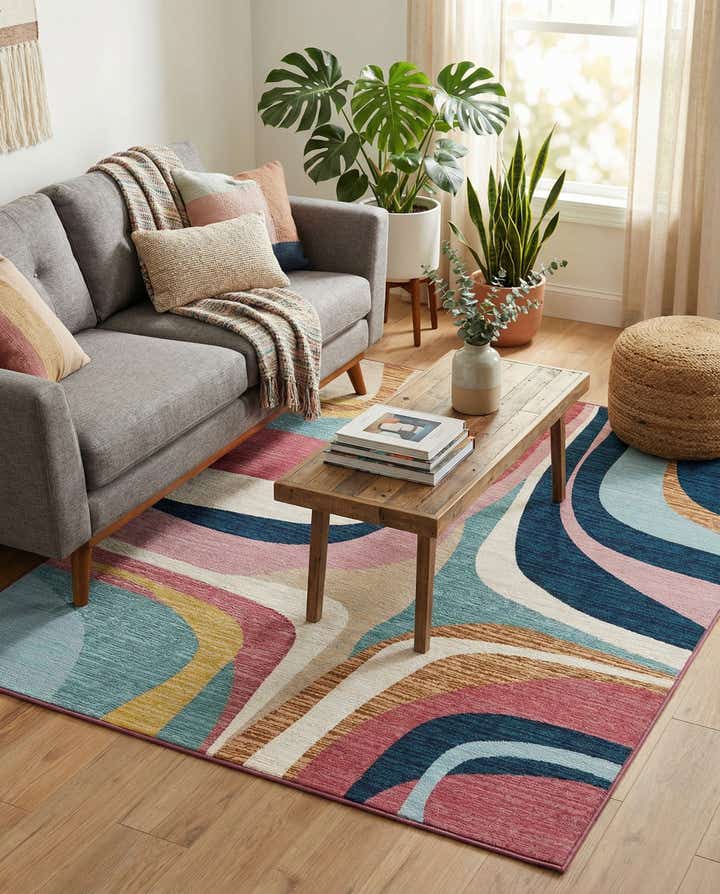 5' x 8' Easy-Clean Modern Indoor / Outdoor Rug