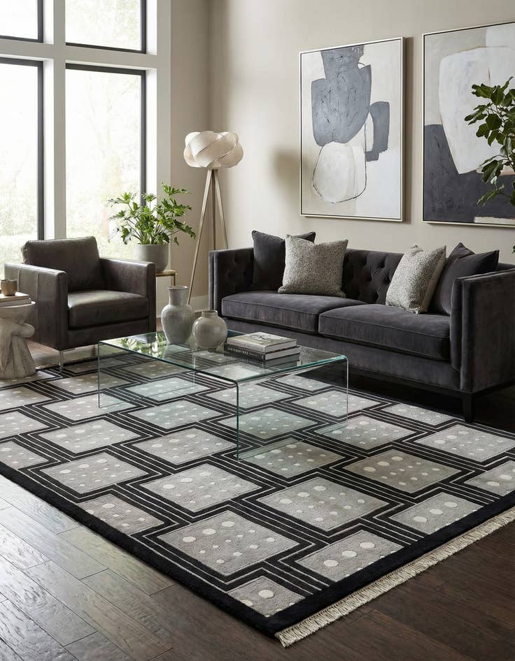 Detail image of 6' 6 x 9' 8  Hand Knotted Darya Wool Rug