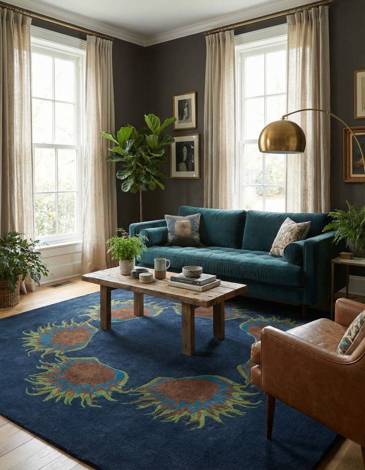 Detail image of 7' 6 x 7' 7 Luna Square Rug