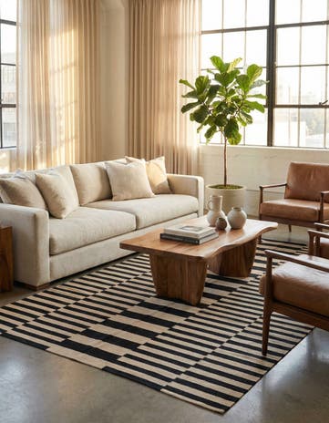 5' 9 x 7' 9 Hand Woven Kilim Modern Wool Rug