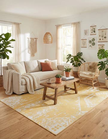 9' x 12' Easy-Clean Bohemian Indoor / Outdoor Rug