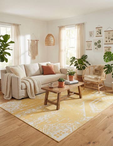 9' x 12' Easy-Clean Bohemian Indoor / Outdoor Rug