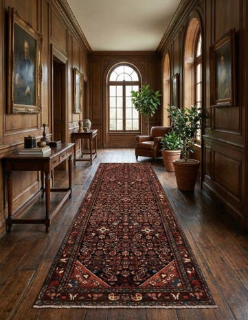 3' 4 x 10' 5 Hand Knotted Endjalas Persian Wool Runner Rug