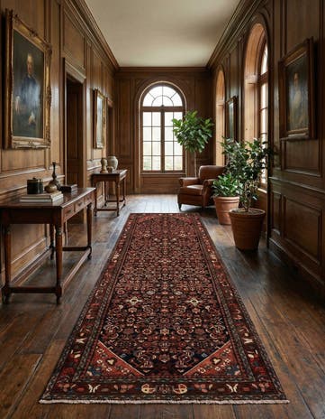 3' 4 x 10' 5 Hand Knotted Endjalas Persian Wool Runner Rug